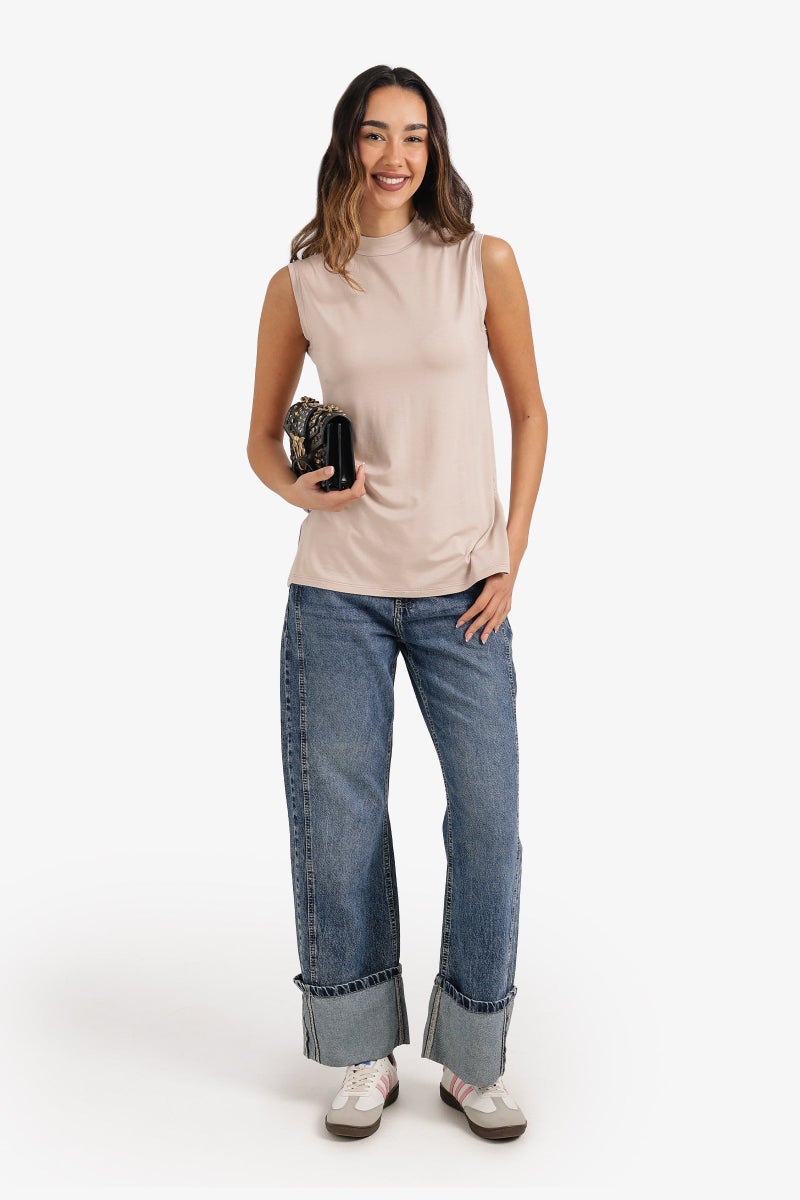Carina Mock-Neck T-Shirt - Image 4